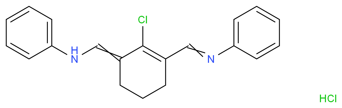 N-[(3-(Anilinomethylene)-2-chloro-1-cyclohexen-1-yl)methylene]aniline monohydrochloride_分子结构_CAS_63857-00-1)
