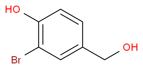 2-bromo-4-(hydroxymethyl)phenol_分子结构_CAS_29922-56-3