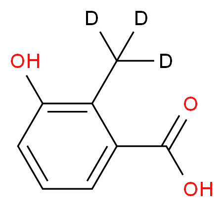 3-hydroxy-2-(<sup>2</sup>H<sub>3</sub>)methylbenzoic acid_分子结构_CAS_1020719-51-0