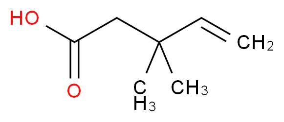 3,3-dimethylpent-4-enoic acid_分子结构_CAS_7796-73-8