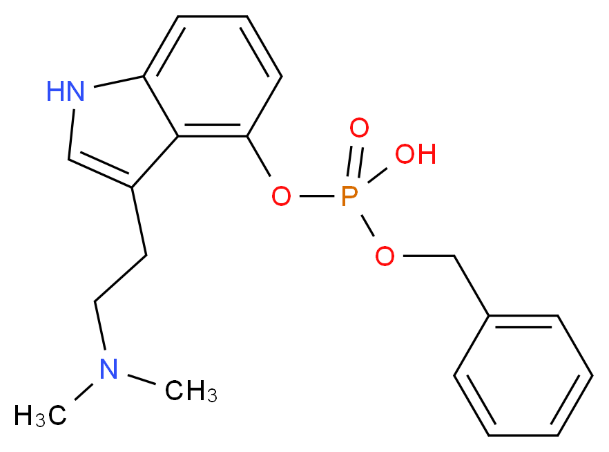 (benzyloxy)({3-[2-(dimethylamino)ethyl]-1H-indol-4-yl}oxy)phosphinic acid_分子结构_CAS_1026609-93-7