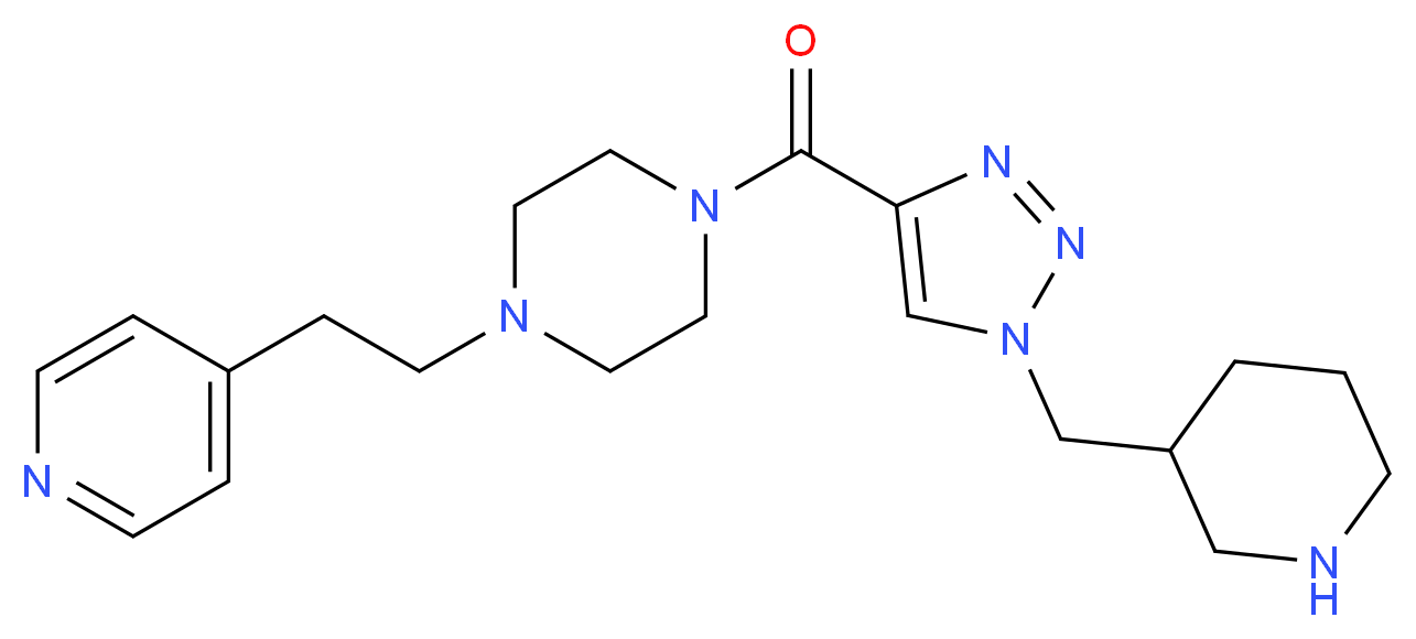 1-{[1-(piperidin-3-ylmethyl)-1H-1,2,3-triazol-4-yl]carbonyl}-4-(2-pyridin-4-ylethyl)piperazine_分子结构_CAS_)