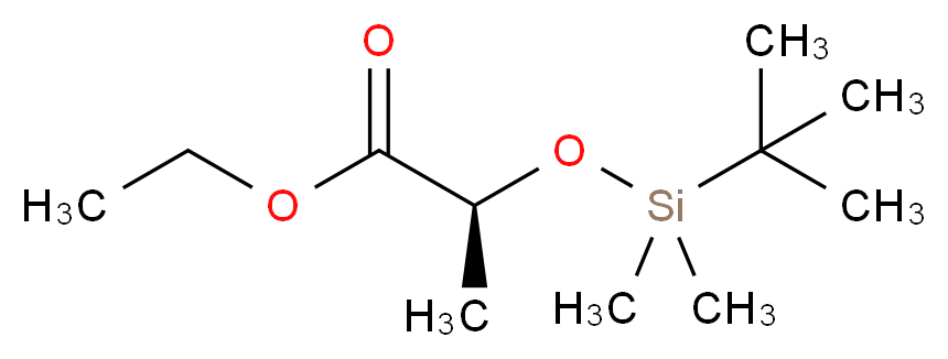 ethyl (2S)-2-[(tert-butyldimethylsilyl)oxy]propanoate_分子结构_CAS_106513-42-2