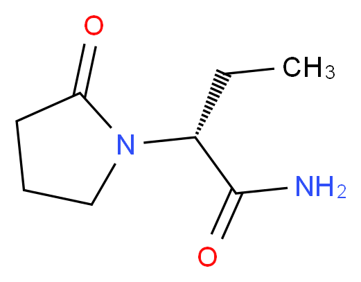 (2R)-2-(2-oxopyrrolidin-1-yl)butanamide_分子结构_CAS_102767-28-2