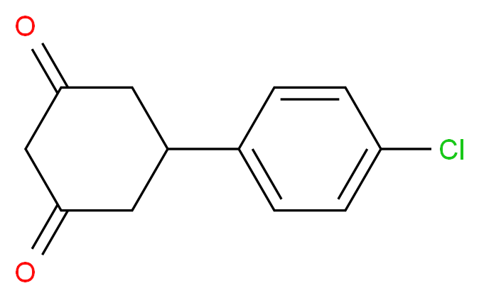 5-(4-chlorophenyl)cyclohexane-1,3-dione_分子结构_CAS_27463-38-3