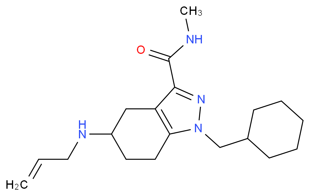 5-(allylamino)-1-(cyclohexylmethyl)-N-methyl-4,5,6,7-tetrahydro-1H-indazole-3-carboxamide_分子结构_CAS_)