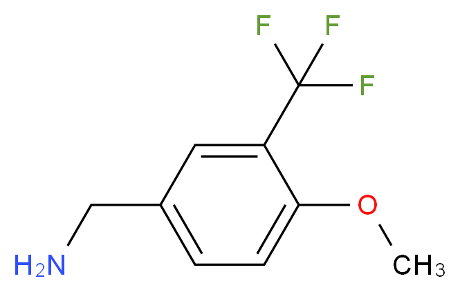 [4-methoxy-3-(trifluoromethyl)phenyl]methanamine_分子结构_CAS_743408-04-0