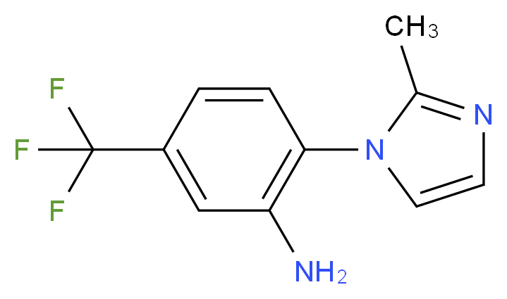 2-(2-Methyl-1H-imidazol-1-yl)-5-(trifluoromethyl)aniline_分子结构_CAS_)