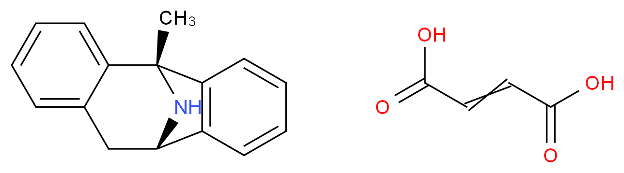 (1R,9S)-1-methyl-16-azatetracyclo[7.6.1.0<sup>2</sup>,<sup>7</sup>.0<sup>1</sup><sup>0</sup>,<sup>1</sup><sup>5</sup>]hexadeca-2,4,6,10(15),11,13-hexaene; but-2-enedioic acid_分子结构_CAS_77086-19-2