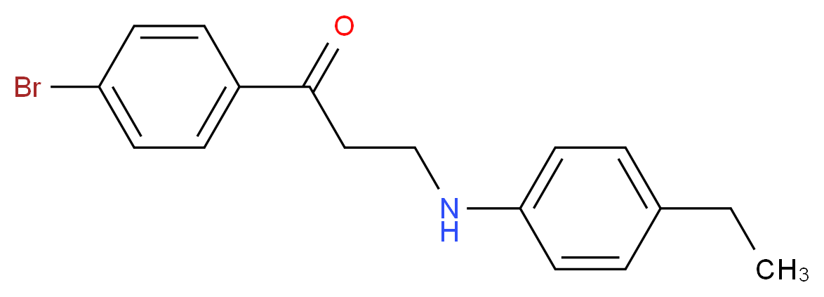 1-(4-bromophenyl)-3-[(4-ethylphenyl)amino]propan-1-one_分子结构_CAS_423735-02-8)