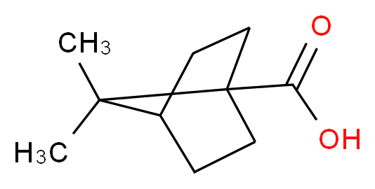 7,7-dimethylbicyclo[2.2.1]heptane-1-carboxylic acid_分子结构_CAS_124-83-4