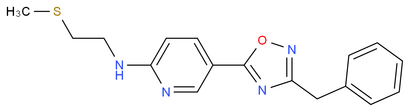 5-(3-benzyl-1,2,4-oxadiazol-5-yl)-N-[2-(methylthio)ethyl]-2-pyridinamine_分子结构_CAS_)