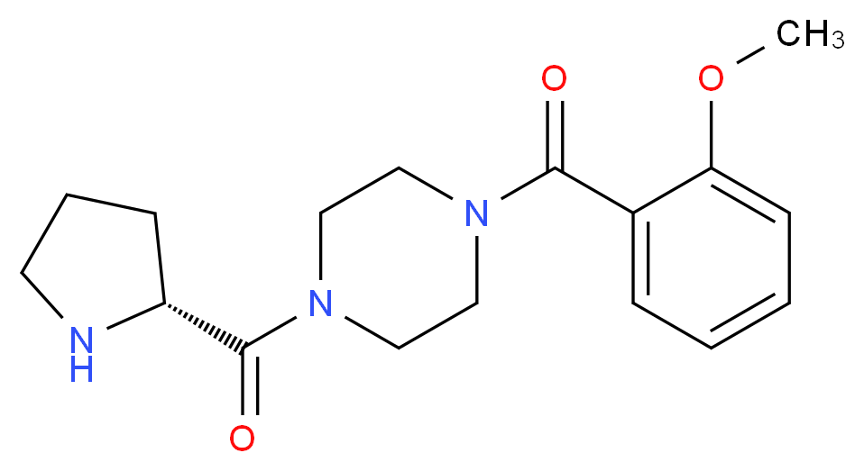 1-(2-methoxybenzoyl)-4-D-prolylpiperazine_分子结构_CAS_)
