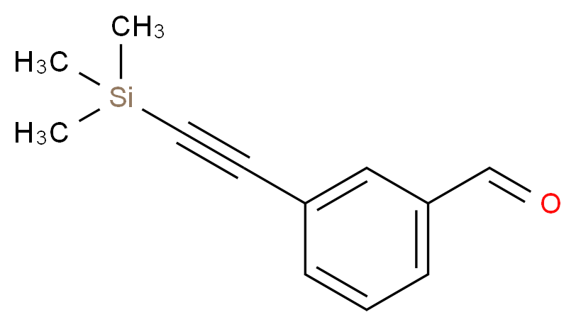 3-(Trimethylsilyl)ethynylbenzaldehyde_分子结构_CAS_77123-55-8)