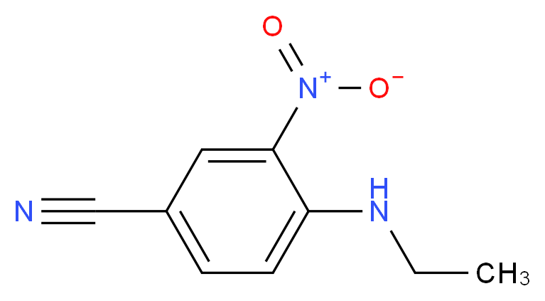 4-(Ethylamino)-3-nitrobenzonitrile_分子结构_CAS_90349-18-1)