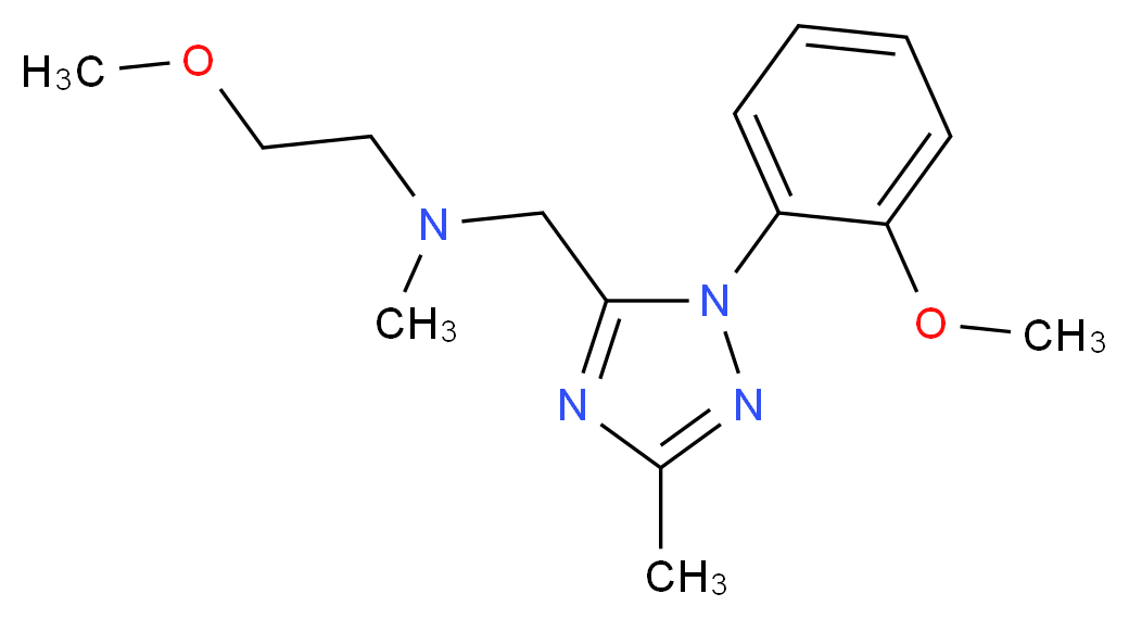 (2-methoxyethyl){[1-(2-methoxyphenyl)-3-methyl-1H-1,2,4-triazol-5-yl]methyl}methylamine_分子结构_CAS_)