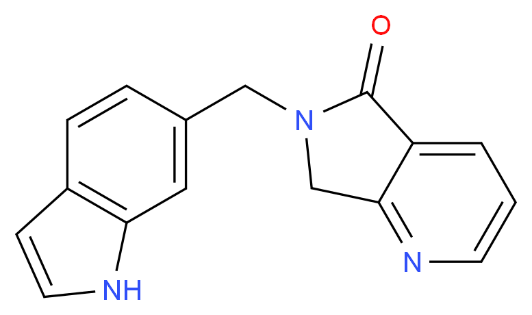 6-(1H-indol-6-ylmethyl)-6,7-dihydro-5H-pyrrolo[3,4-b]pyridin-5-one_分子结构_CAS_)