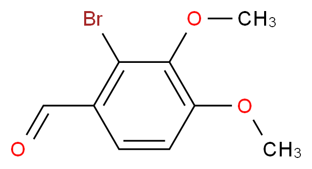 2-bromo-3,4-dimethoxybenzaldehyde_分子结构_CAS_55171-60-3