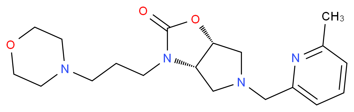 (3aS*,6aR*)-5-[(6-methylpyridin-2-yl)methyl]-3-(3-morpholin-4-ylpropyl)hexahydro-2H-pyrrolo[3,4-d][1,3]oxazol-2-one_分子结构_CAS_)