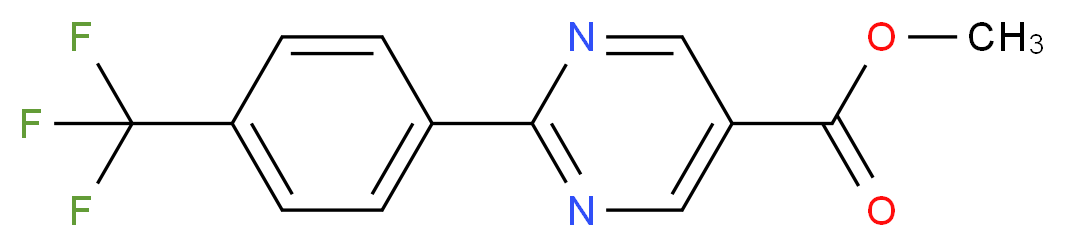 5-Pyrimidinecarboxylic acid, 2-[4-(trifluoromethyl)phenyl]-, methyl ester_分子结构_CAS_871251-66-0)