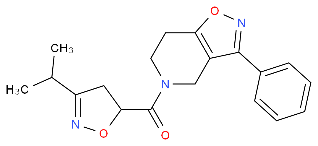 5-[(3-isopropyl-4,5-dihydro-5-isoxazolyl)carbonyl]-3-phenyl-4,5,6,7-tetrahydroisoxazolo[4,5-c]pyridine_分子结构_CAS_)