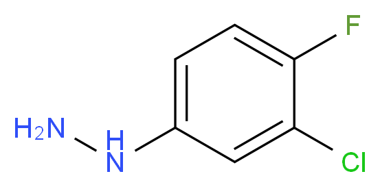 3-Chloro-4-fluorophenylhydrazine, tech_分子结构_CAS_84282-78-0)