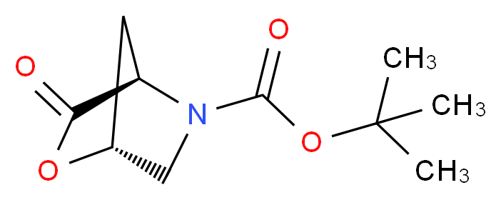 tert-butyl (1R,4R)-3-oxo-2-oxa-5-azabicyclo[2.2.1]heptane-5-carboxylate_分子结构_CAS_848488-70-0