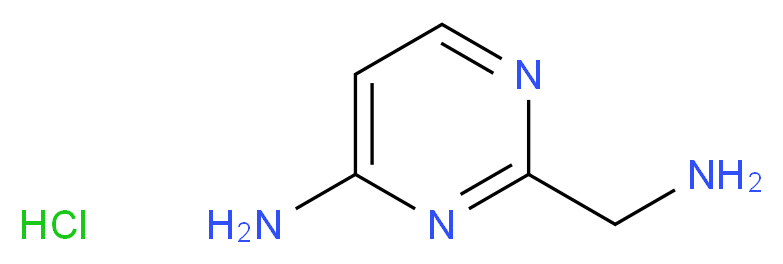 2-(aminomethyl)pyrimidin-4-amine hydrochloride_分子结构_CAS_1196145-19-3)