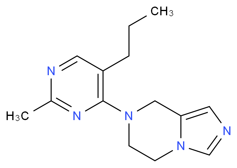 7-(2-methyl-5-propylpyrimidin-4-yl)-5,6,7,8-tetrahydroimidazo[1,5-a]pyrazine_分子结构_CAS_)