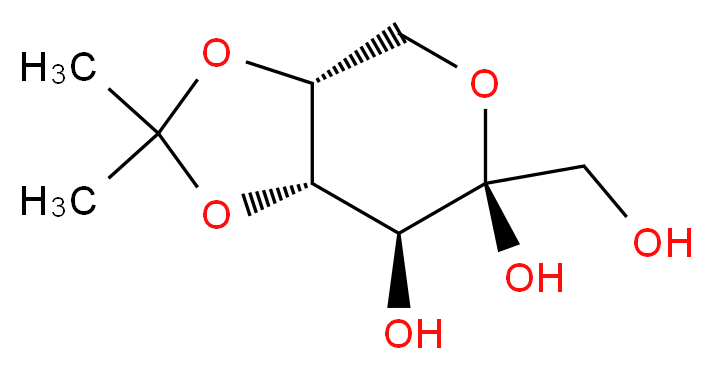 4,5-O-(1-Methylethylidene)-β-D-fructopyranose_分子结构_CAS_912456-61-2)