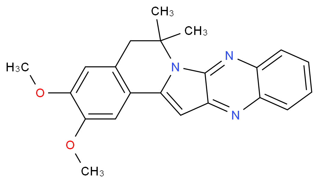 16,17-dimethoxy-21,21-dimethyl-1,3,10-triazapentacyclo[11.8.0.0<sup>2</sup>,<sup>1</sup><sup>1</sup>.0<sup>4</sup>,<sup>9</sup>.0<sup>1</sup><sup>4</sup>,<sup>1</sup><sup>9</sup>]henicosa-2,4,6,8,10,12,14,16,18-nonaene_分子结构_CAS_163769-88-8