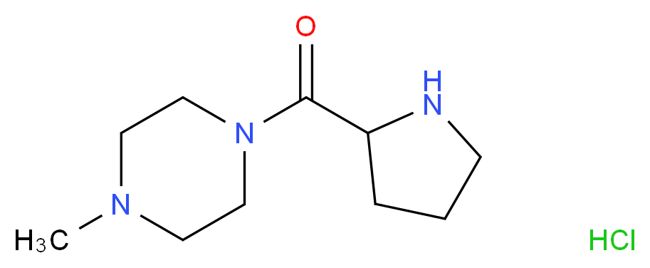 (4-Methyl-1-piperazinyl)(2-pyrrolidinyl)methanone hydrochloride_分子结构_CAS_)