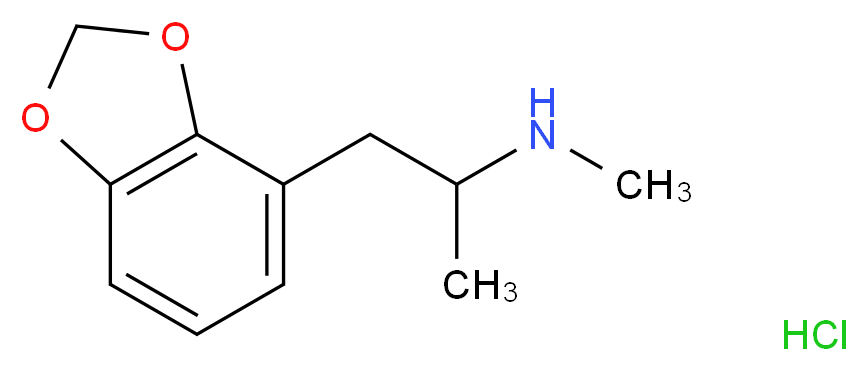 [1-(2H-1,3-benzodioxol-4-yl)propan-2-yl](methyl)amine hydrochloride_分子结构_CAS_168968-01-2