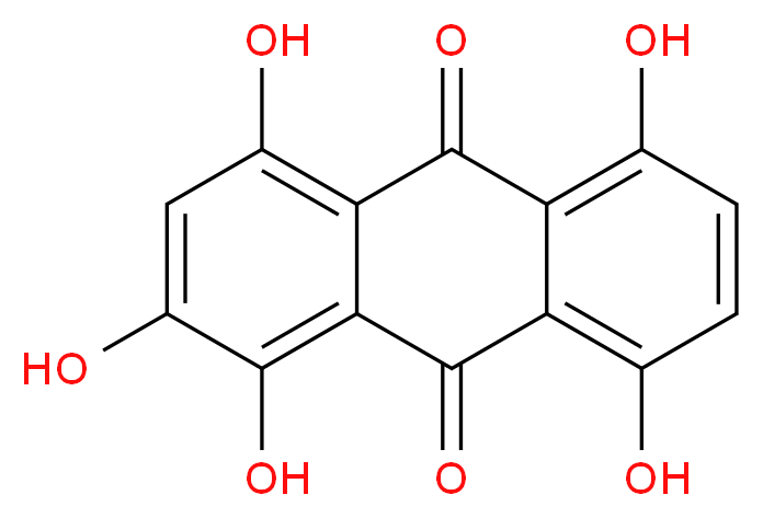 1,2,4,5,8-pentahydroxy-9,10-dihydroanthracene-9,10-dione_分子结构_CAS_5413-65-0