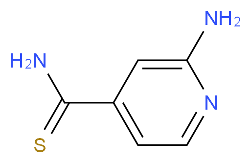 2-aminopyridine-4-carbothioamide_分子结构_CAS_88526-59-4