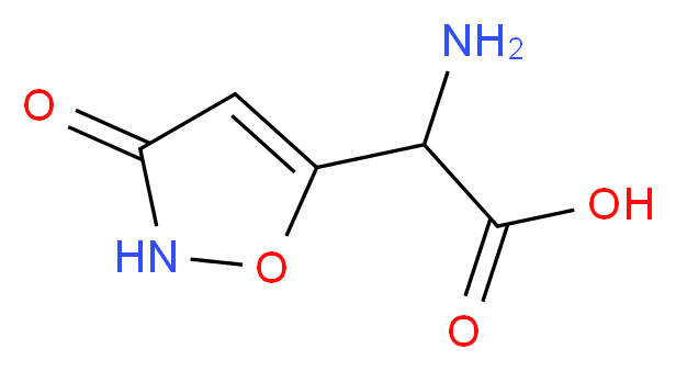 2-amino-2-(3-oxo-2,3-dihydro-1,2-oxazol-5-yl)acetic acid_分子结构_CAS_2552-55-8