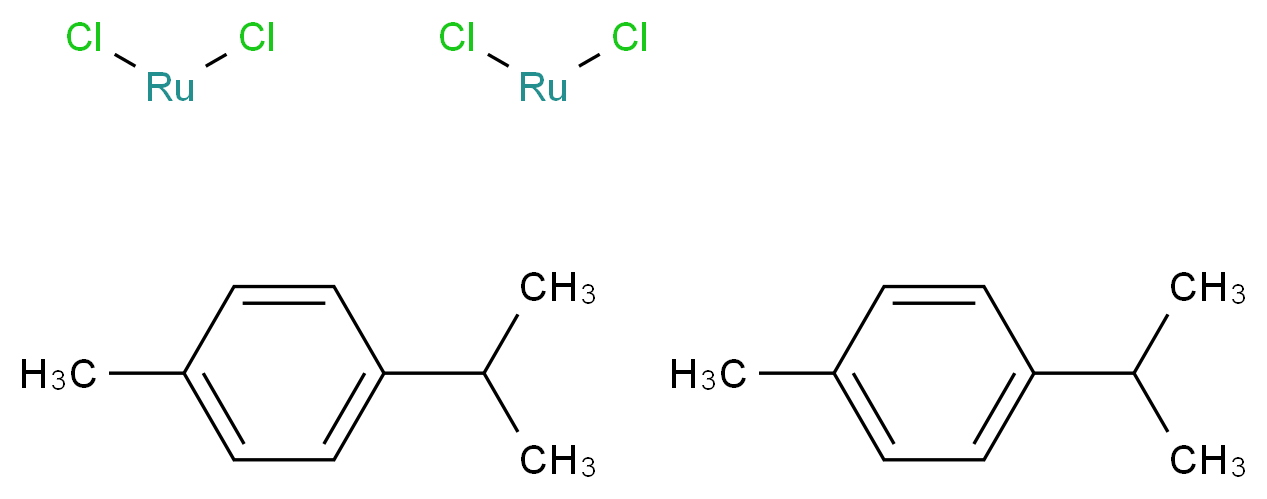 二氯(p-对伞花烃)钌(II)二聚体_分子结构_CAS_52462-29-0)