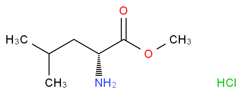 methyl (2R)-2-amino-4-methylpentanoate hydrochloride_分子结构_CAS_7517-19-3