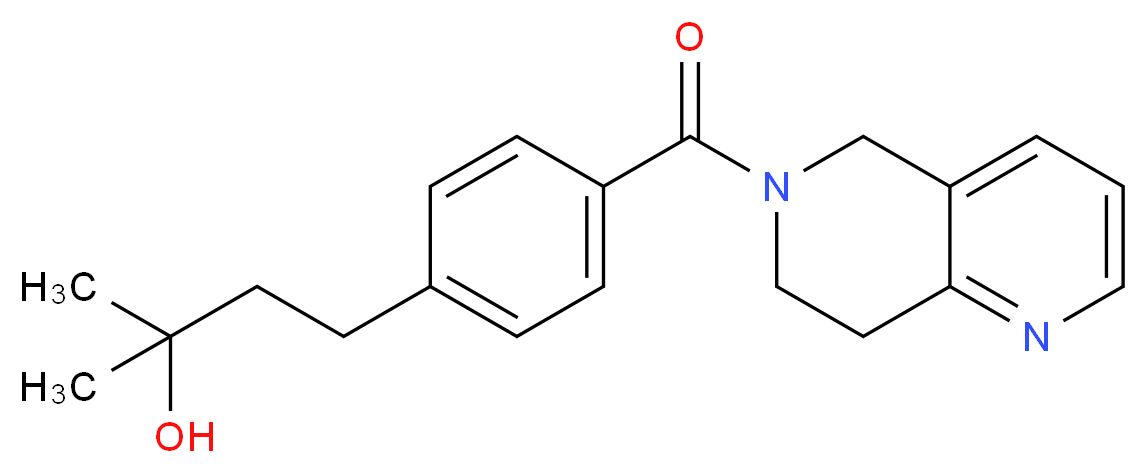 4-[4-(7,8-dihydro-1,6-naphthyridin-6(5H)-ylcarbonyl)phenyl]-2-methyl-2-butanol_分子结构_CAS_)