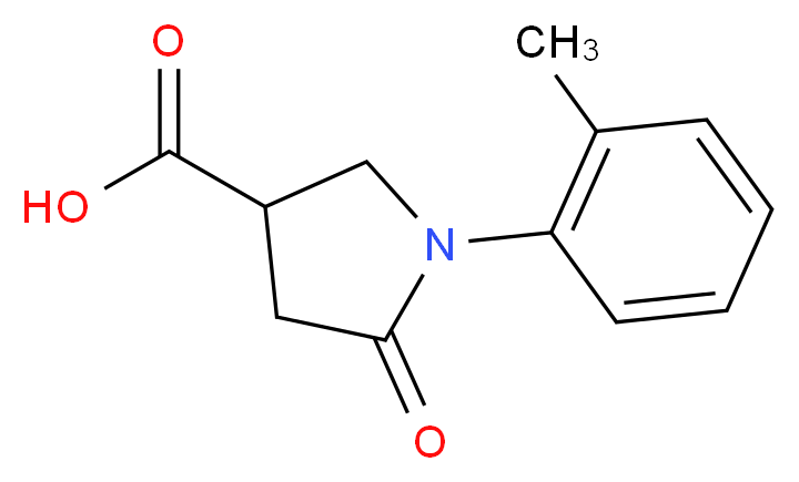 5-Oxo-1-o-tolyl-pyrrolidine-3-carboxylic acid_分子结构_CAS_56617-44-8)