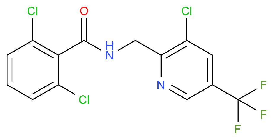 2,6-dichloro-N-{[3-chloro-5-(trifluoromethyl)pyridin-2-yl]methyl}benzamide_分子结构_CAS_239110-15-7
