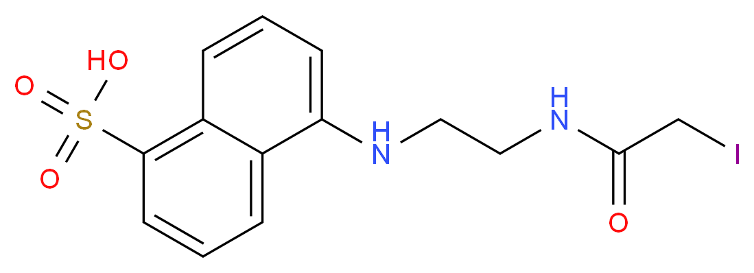 5-{[2-(2-iodoacetamido)ethyl]amino}naphthalene-1-sulfonic acid_分子结构_CAS_36930-63-9