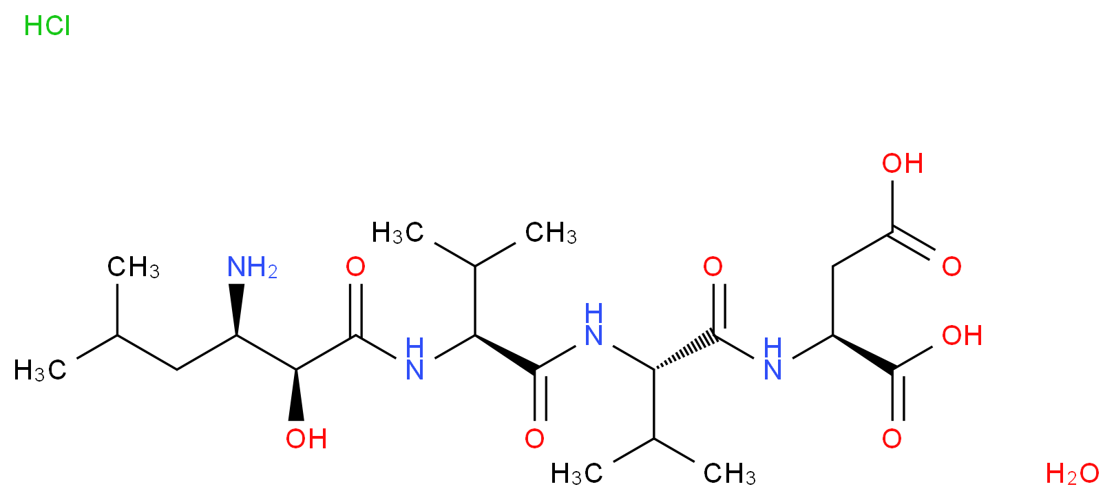 Amastatin hydrochloride hydrate_分子结构_CAS_100938-10-1)