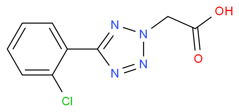 2-[5-(2-chlorophenyl)-2H-1,2,3,4-tetrazol-2-yl]acetic acid_分子结构_CAS_5626-38-0