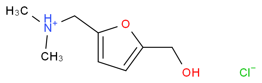 {[5-(hydroxymethyl)furan-2-yl]methyl}dimethylazanium chloride_分子结构_CAS_81074-81-9