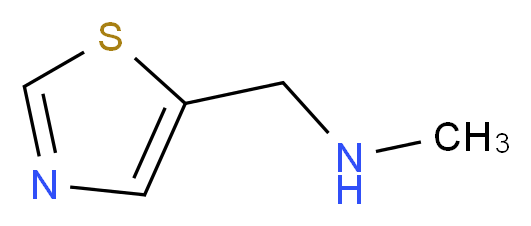 N-Methyl-1-(thiazol-5-yl)MethanaMine_分子结构_CAS_933751-05-4)