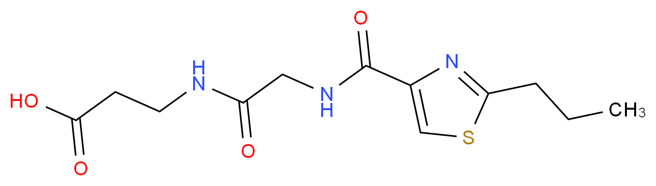 N-[(2-propyl-1,3-thiazol-4-yl)carbonyl]glycyl-beta-alanine_分子结构_CAS_)