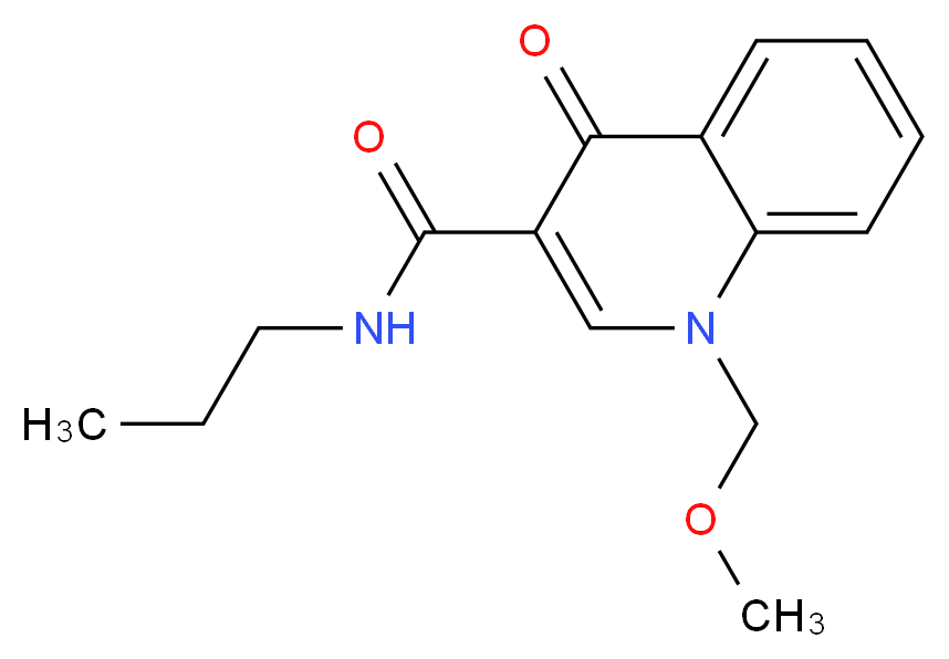 1-(methoxymethyl)-4-oxo-N-propyl-1,4-dihydroquinoline-3-carboxamide_分子结构_CAS_113079-82-6