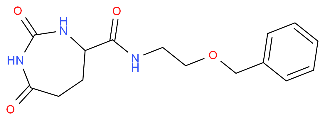 N-[2-(benzyloxy)ethyl]-2,7-dioxo-1,3-diazepane-4-carboxamide_分子结构_CAS_)