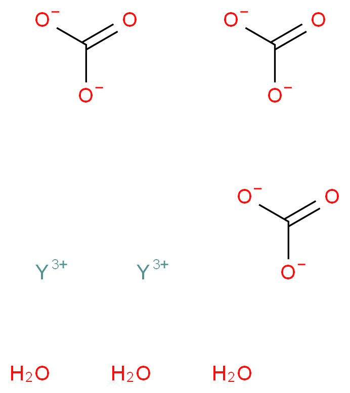 diyttrium(3+) ion trihydrate tricarbonate_分子结构_CAS_5970-44-5